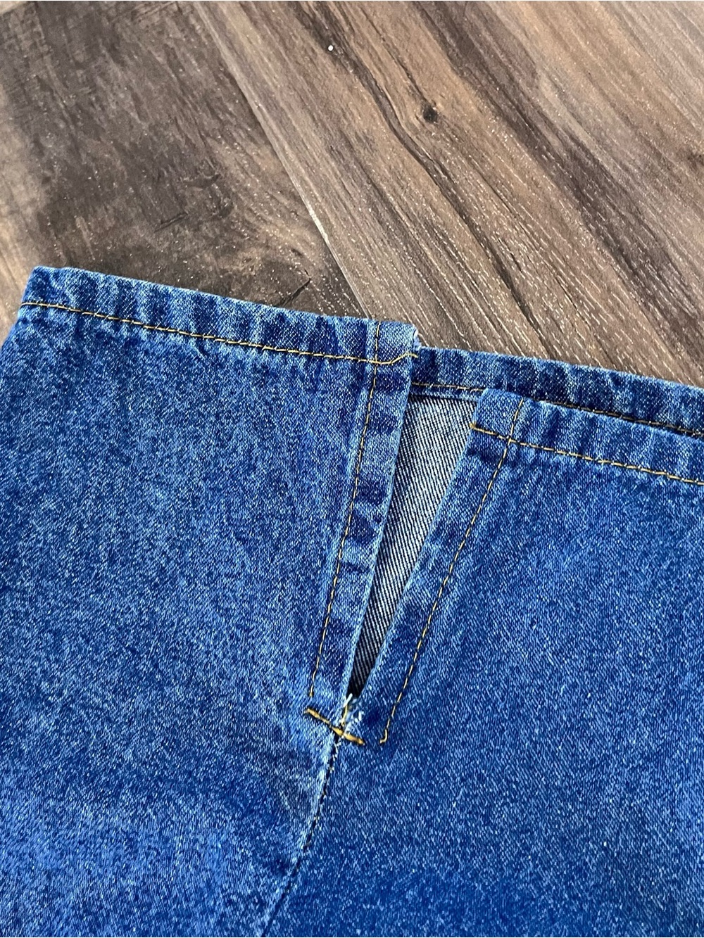 Vintage Denim Sleeveless Mini Dress - Blue - Picture 5 of 7